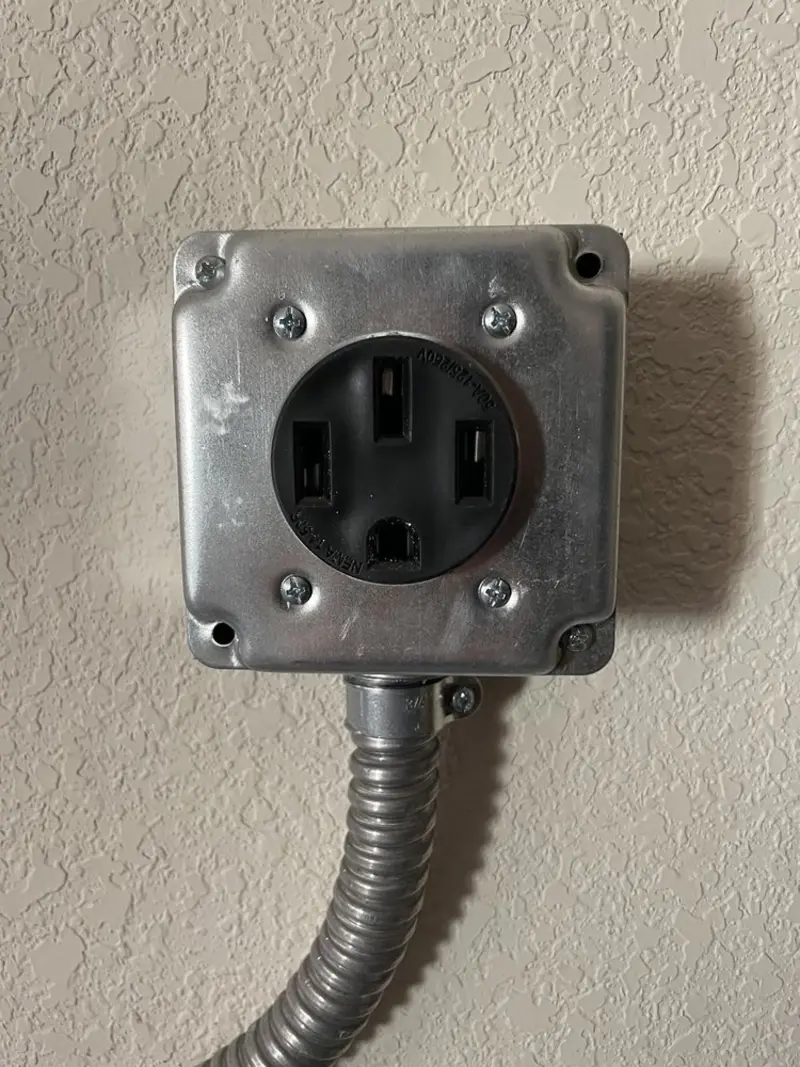 NEMA 14-50 outlet installed for Smart Home Electrical in Haring