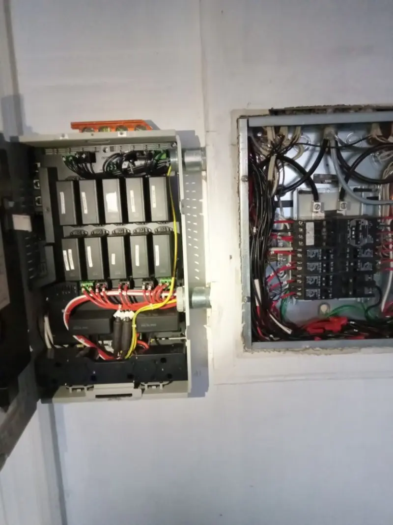 Electrical panel upgrade completed for Security Camera Wiring in Haring